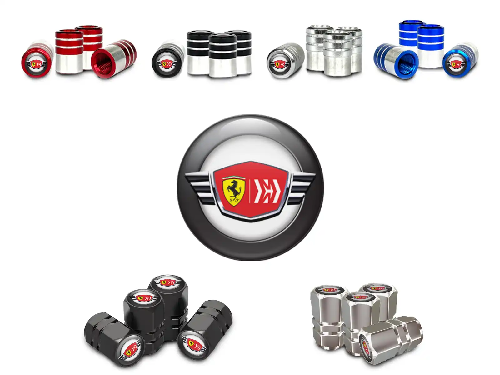 Ferrari Caps Valve Pneus Vélos Tuning Max